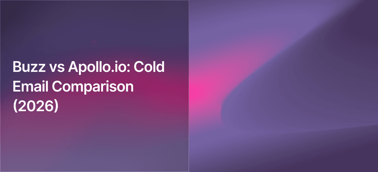 Buzz vs Apollo.io Cold Email Software Tool Comparison 2026